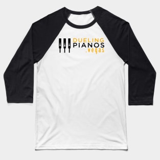 Dueling Pianos.Vegas Black & Yellow Keys Baseball T-Shirt